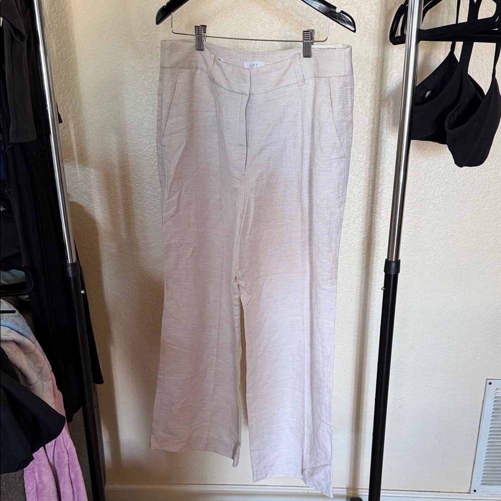 LOFT Outlet Light Beige Linen Pants